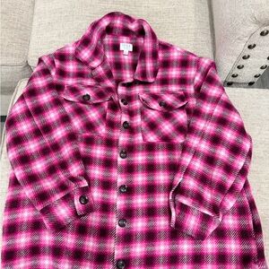 Woman shacket  in Pink, size large - heavy and thick.